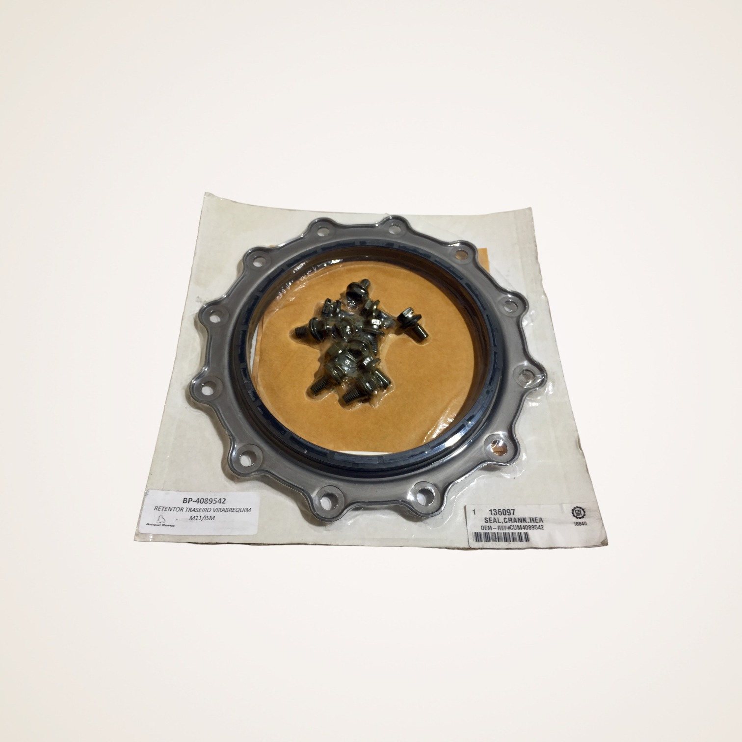 RETENTOR TRASEIRO VIRABREQUIM MOTOR CUMMINS L10/M11/ISM - 4089542 - PAI