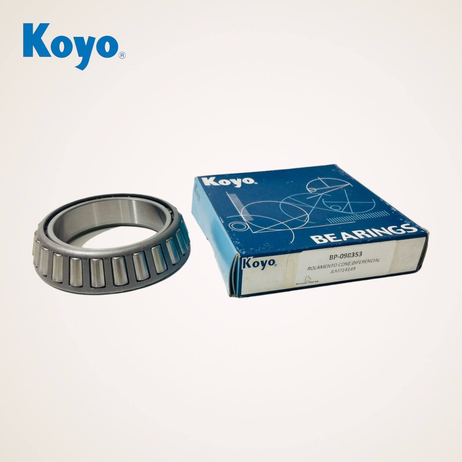 CONE ROLAMENTO MD168 MS220-225 JLM714149 - T12525195 - KOYO