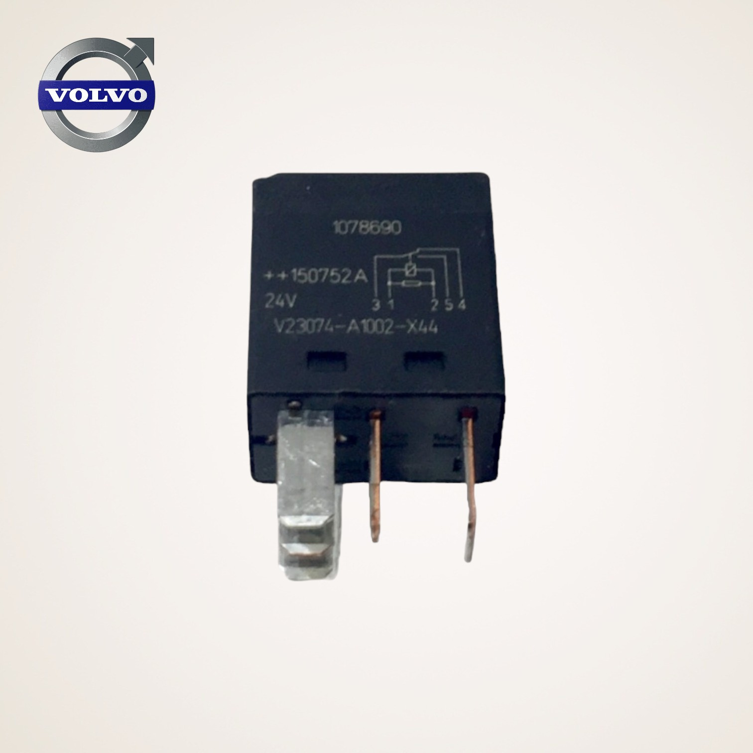 MINI RELE AUXILIAR 24V 5 TERMINAIS ORIGINAL VOLVO - 1078690 - TE CONNECITIVITY