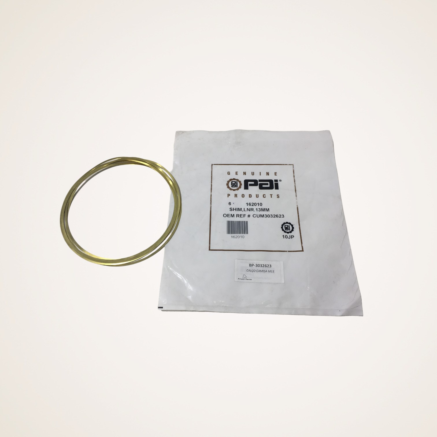KIT CALCO CAMISA 0.13MM INTERNATIONAL MOTOR CUMMINS L10/M11/ISM - 3032623 - PAI