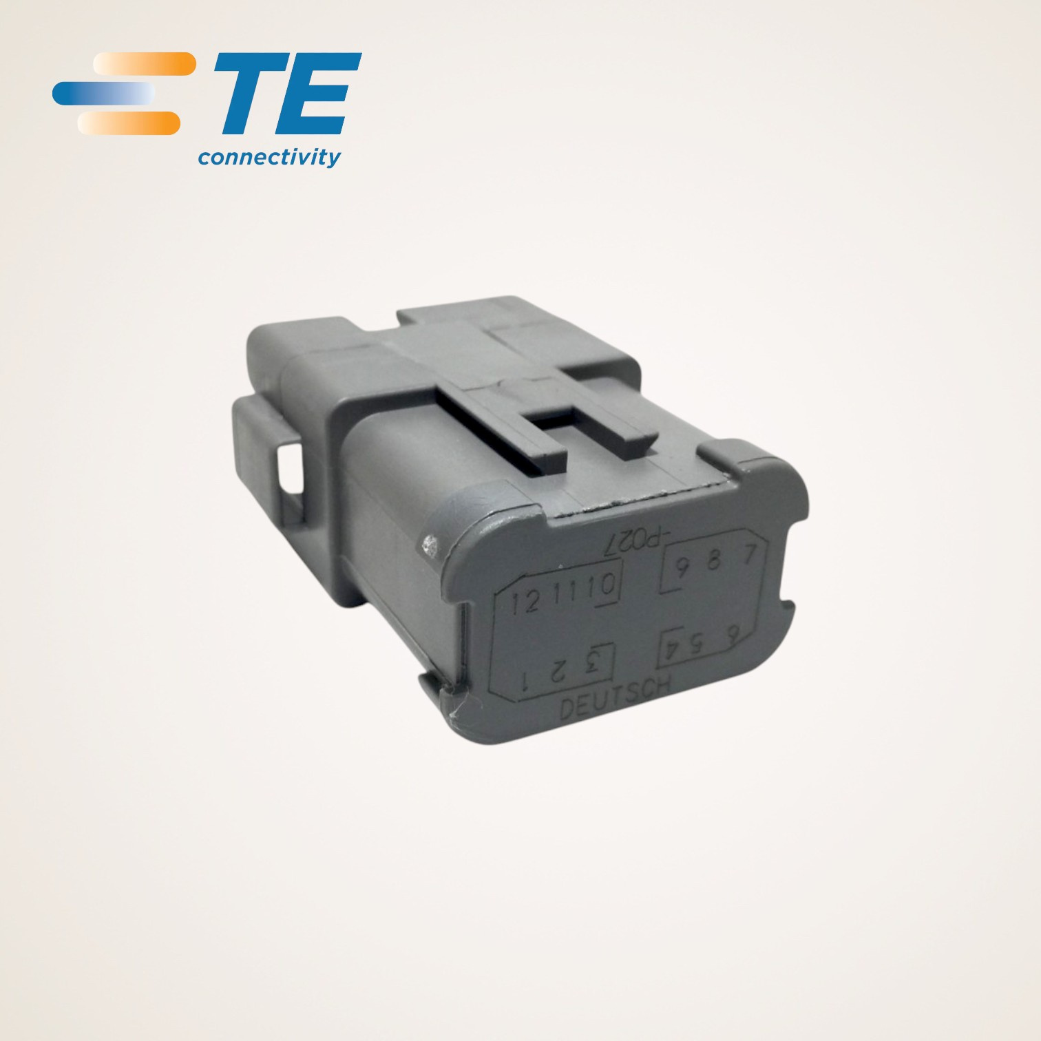 CONECTOR ELETRICO AUTOMOTIVO FEMEA 12 VIAS CINZA GOLD - DT04-12PA-P027 - DEUTSCH/TECONNECTIVITY