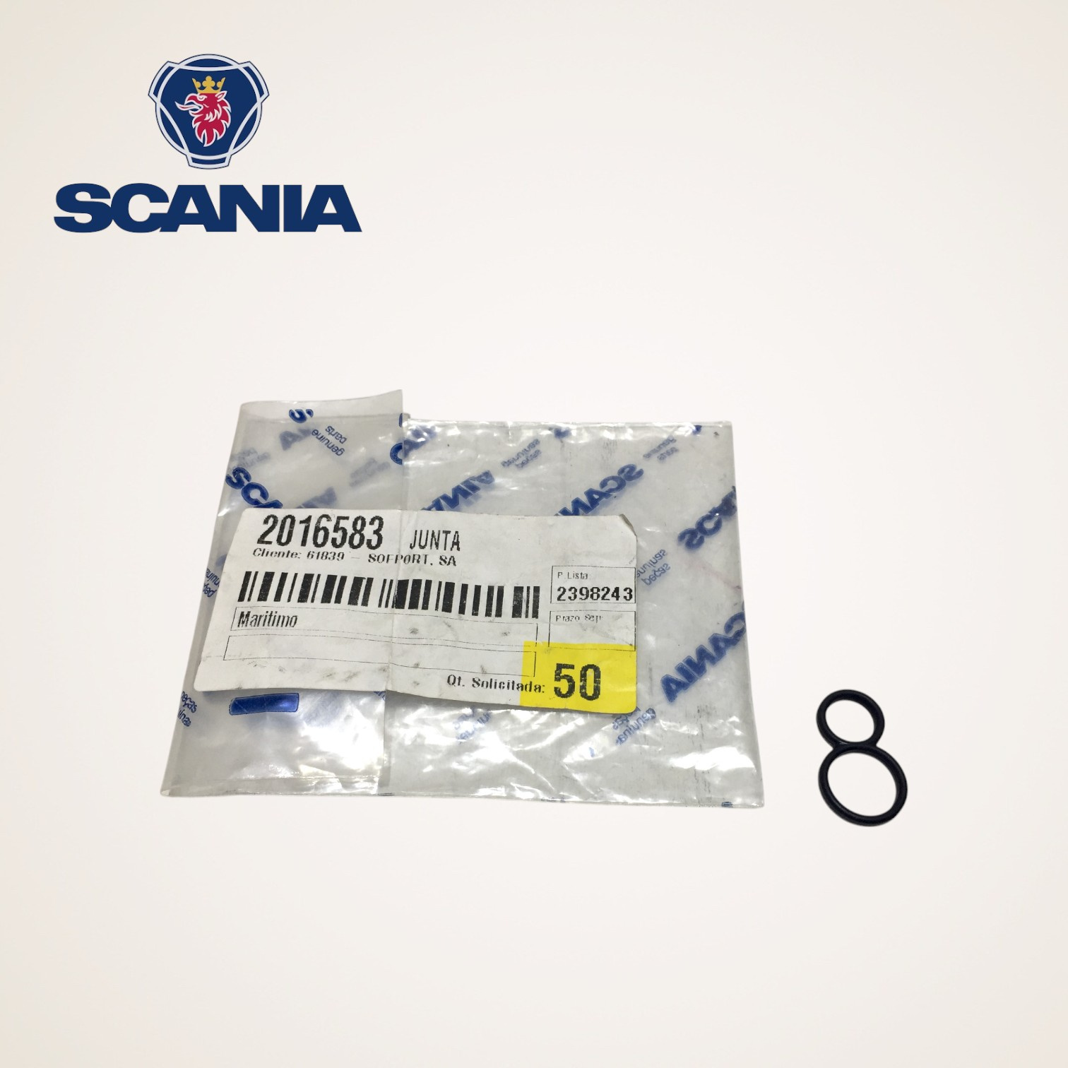 JUNTA COLETOR COMBUSTIVEL ORIGINAL SERIE 4/L-P-G-R-S-T - 2016583 - SCANIA