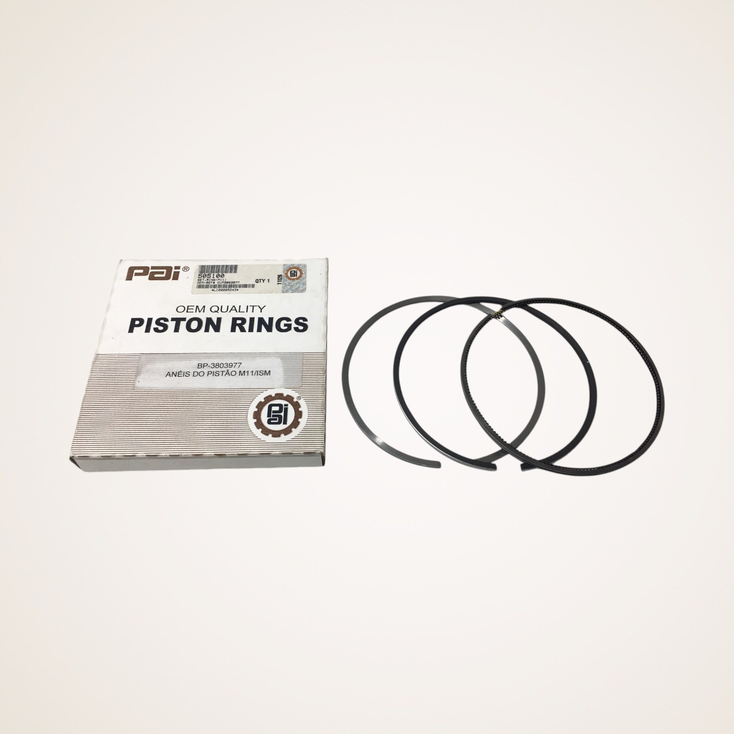 KIT ANEIS DE PISTAO MOTOR CUMMINS L10/M11/ISM - 505100 - PAI