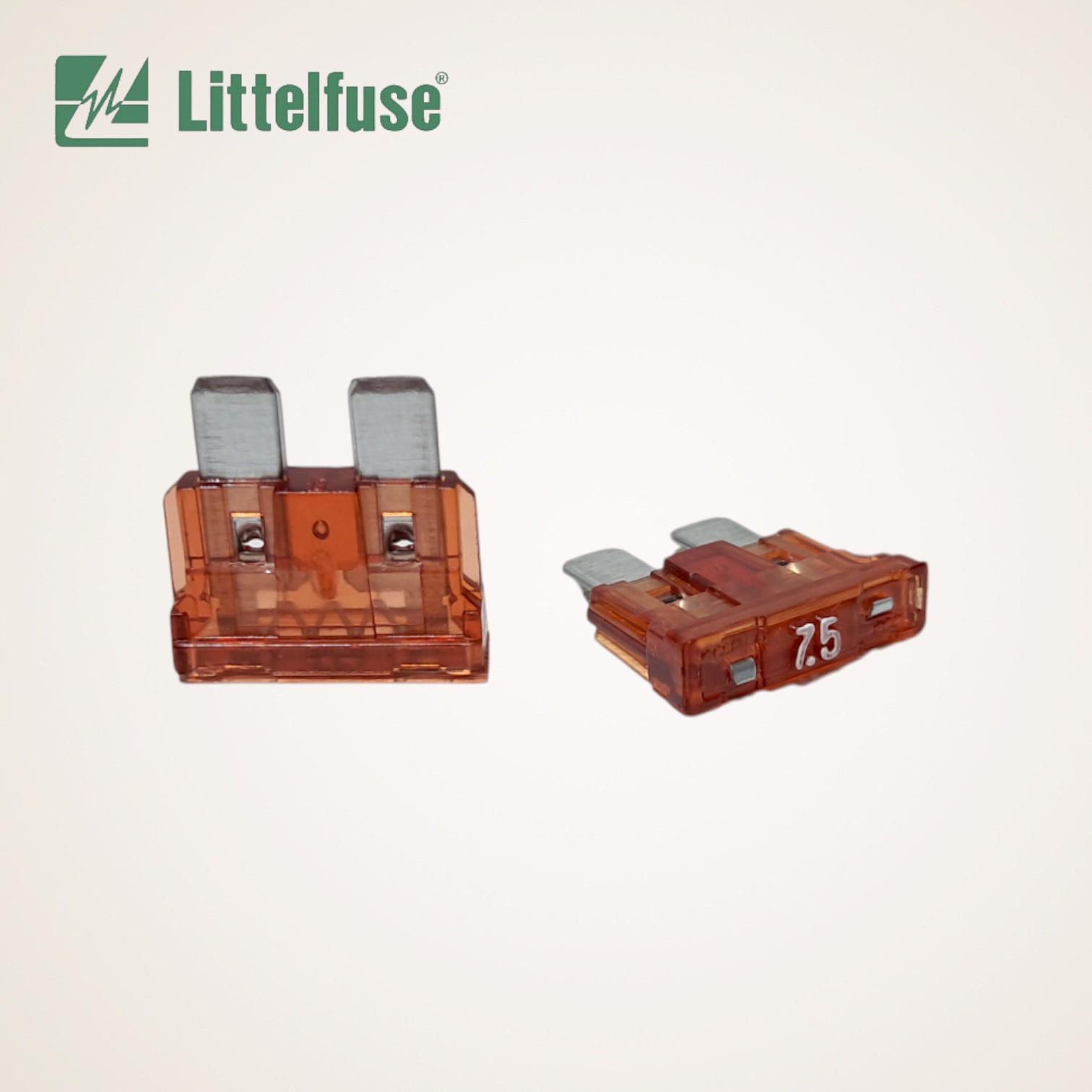 FUSIVEL AUTOMOTIVO MEDIO LAMINA 19X19,5MM MARROM 7.5A/32V - 028707.5H - LITTELFUSE