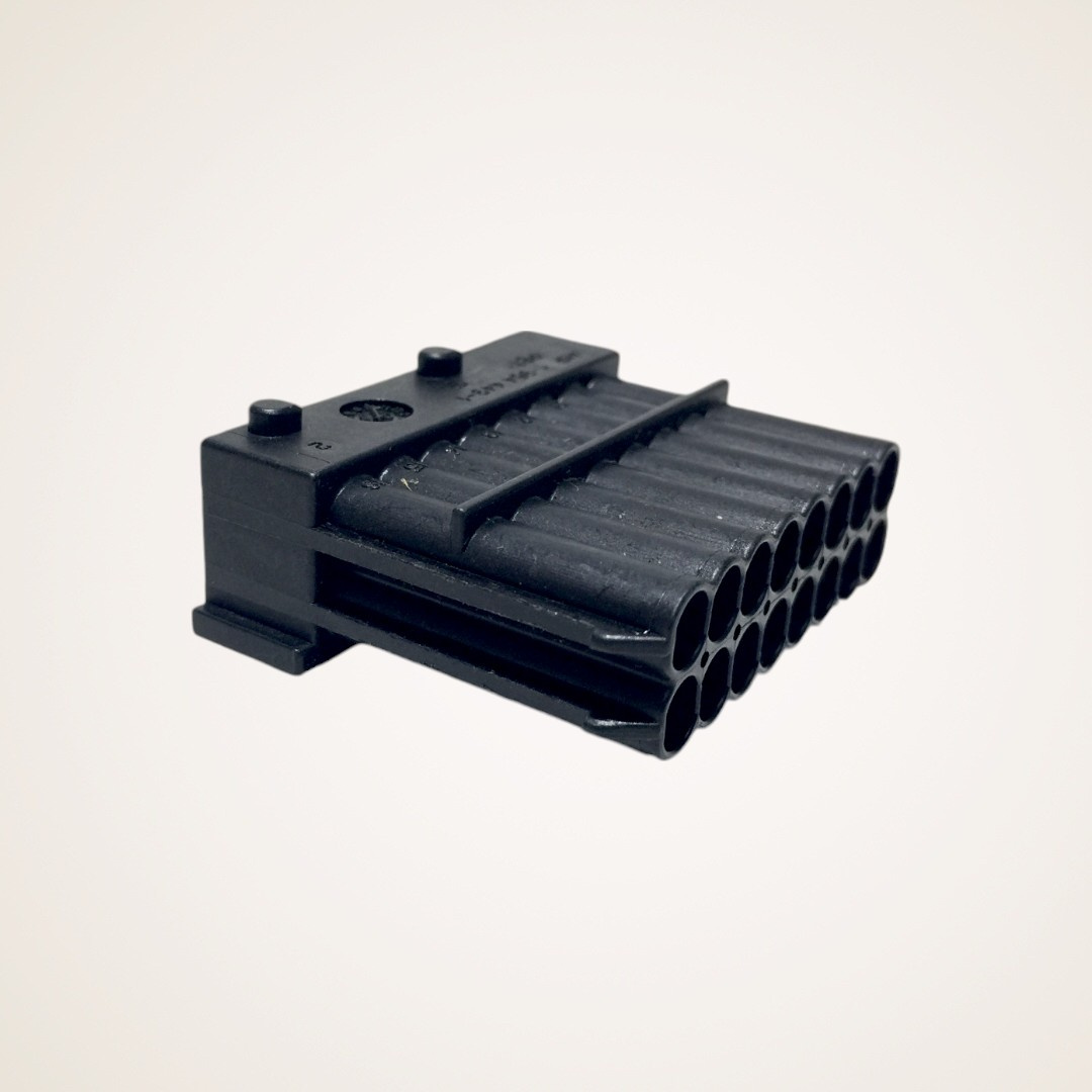 CONECTOR ELETRICO AUTOMOTIVO MACHO 5MM 16 VIAS PRETO - 1-964449-1 - TE CONNECTIVITY/AMP
