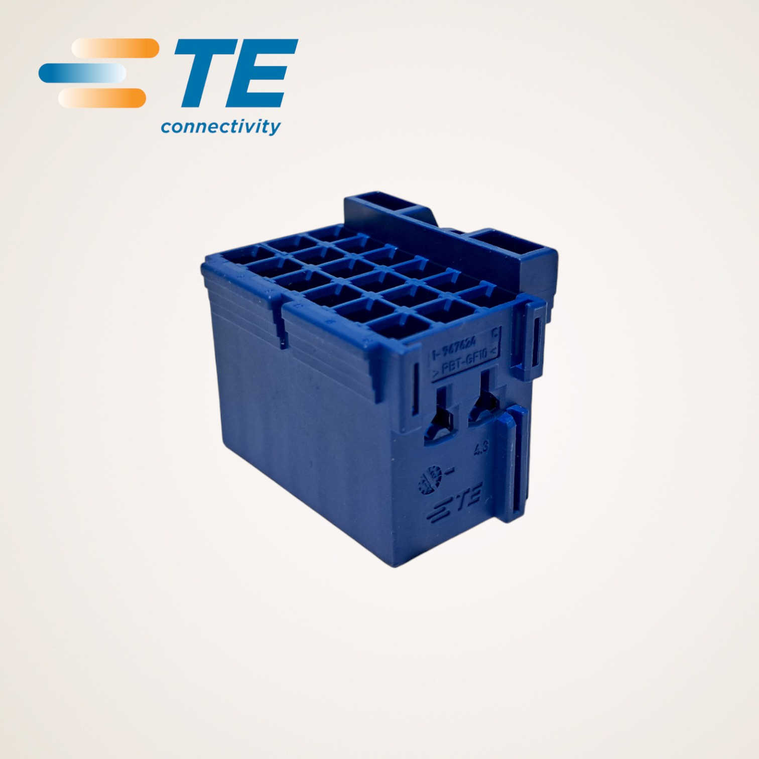 CONECTOR ELETRICO JUNIOR POWER FEMEA 18 VIAS AZUL - 1-967624-5 - TE CONNECTIVITY/AMP
