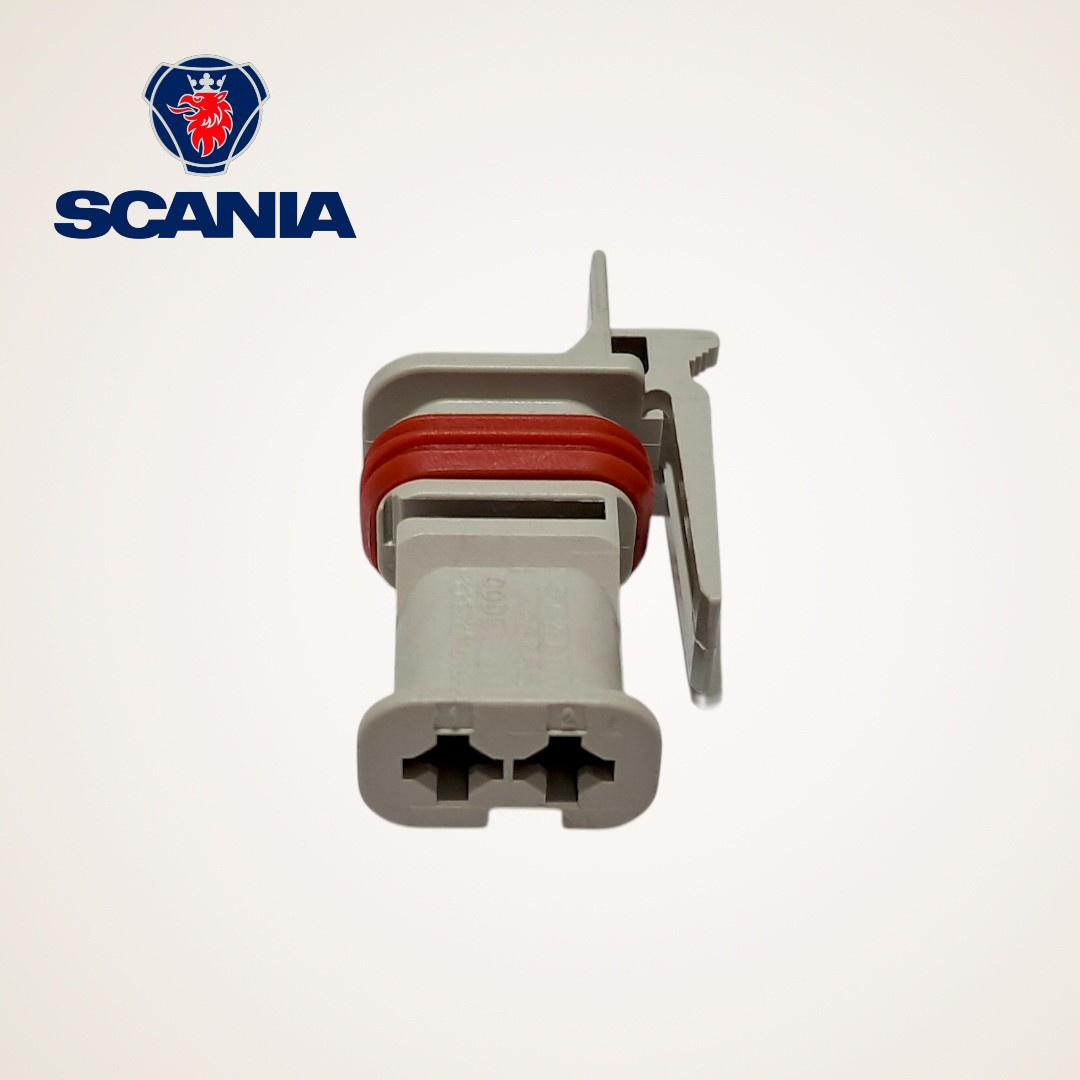 CONECTOR ELETRICO PARA MODULO ORIGINAL 2 VIAS CINZA SERIE 4/P-G-R-T - 1426465 - SCANIA